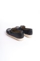 LILY Bağcıksız Ortopedik Rahat Taban Kalp Desenli Babet Ayakkabı KT Siyah
